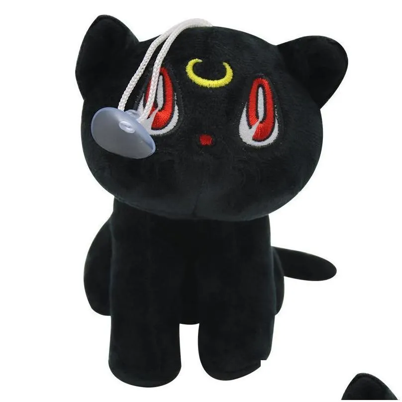 18cm-28cm Sailor Moon Black Cat Doll Plush Toy Keychain Pendant Anime Peripheral Backpack Accessories Free UPS