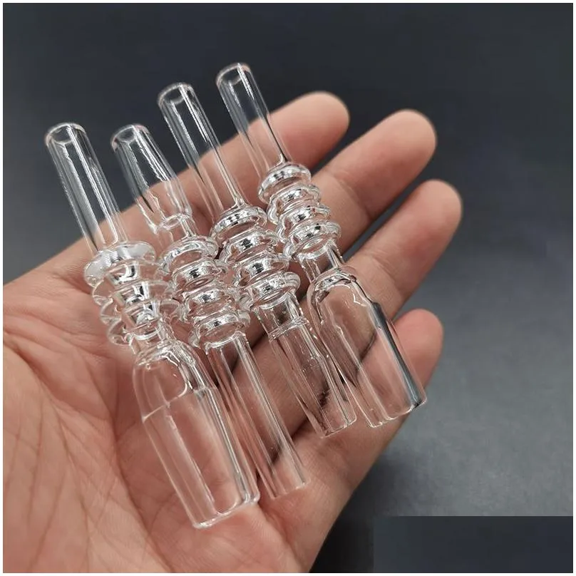 10mm 14mm 18mm quartz tip smoking accessories for nectar collector kit dab straw tube drip tips glass water bongs partner vs ceramic