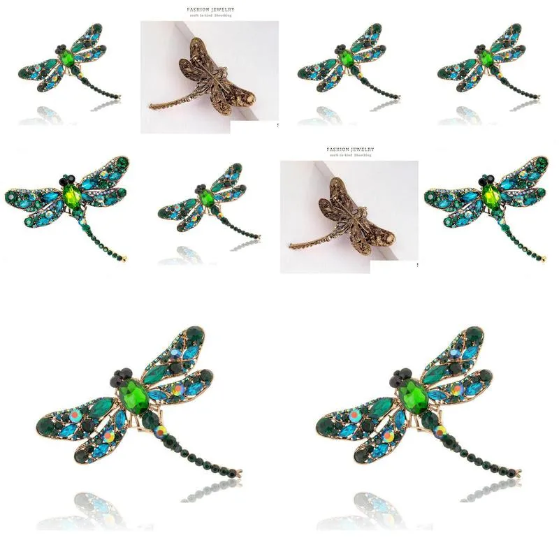 pins, brooches fashion jewelry brooch vintage dragonfly crystal rhinestone scarf pins