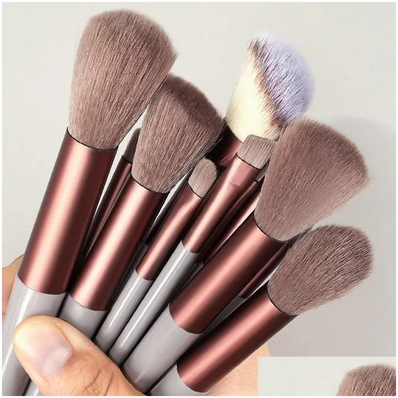 Makeup Brushes 13Pcs Brush Set For Cosmetics Foundation Women Cosmetic Eyeshadow Kabuki Blending Beauty Tool