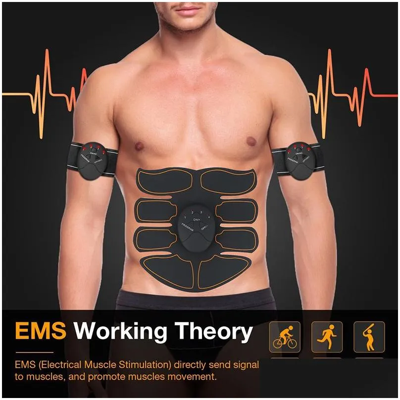 smart ems muscle stimulator wireless electric pulse treatment abs fittness slimming beauty abdominal muscle exerciser trainer