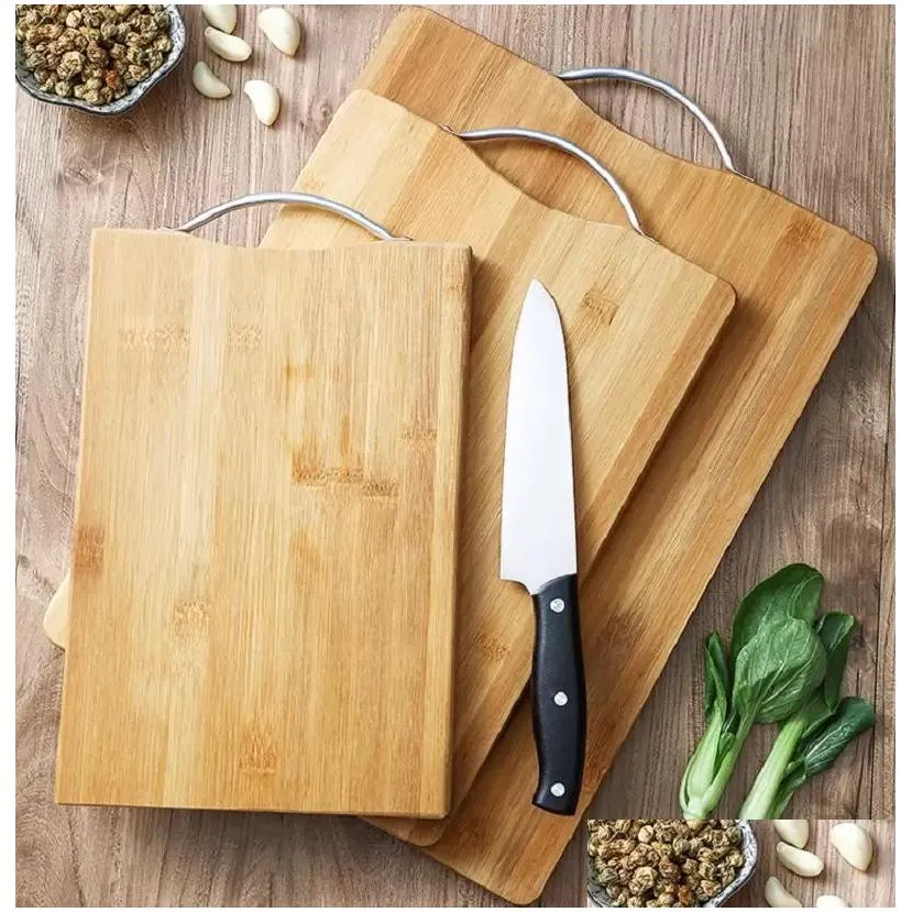 Carbonized Bamboo Chopping Blocks Kitchen Fruit Board Large Thickened Household Cutting Boards FY5359 bb1124