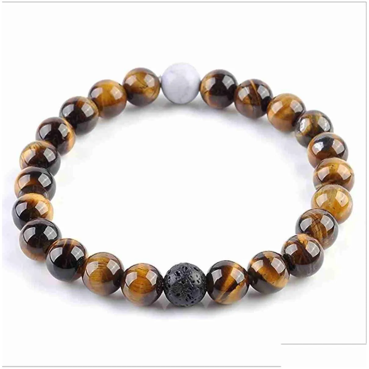 Natural stone bracelet for men and women with any two beads fashion popular wrist jewelry