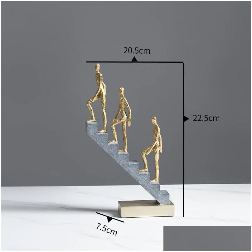 decorative objects figurines climbing character ornaments home decoration accessories abstract thinker statue living room modern art