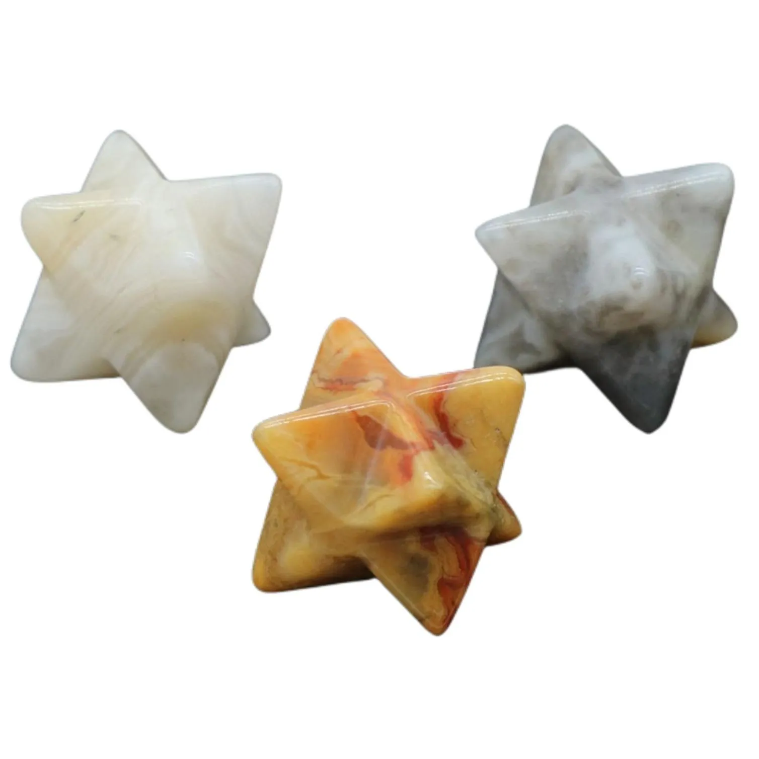 20mm Natural Crystal Agate Stone Melcaba Eight Pointed Star Pendant DIY Necklace Earring Jewelry Accessories