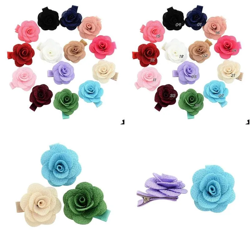 rose hair clips cute barrettes hairpin multicolor clips for kids baby girls hair clip flower headwear hair accessories
