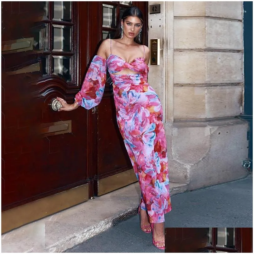 Floral Corseted Elegance Long Sleeve Causal Dress Floral Corseted Elegance Long Sleeve Causal Dress