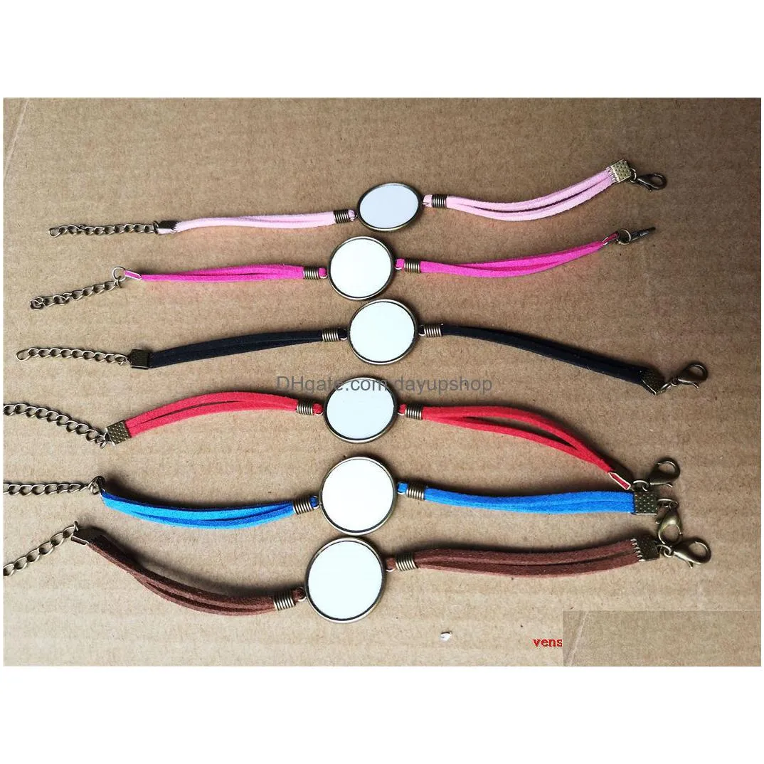 sublimation blank bracelets for women fashion transfer printing rope bracelet custom blank consumables 6colours 15pieceslot
