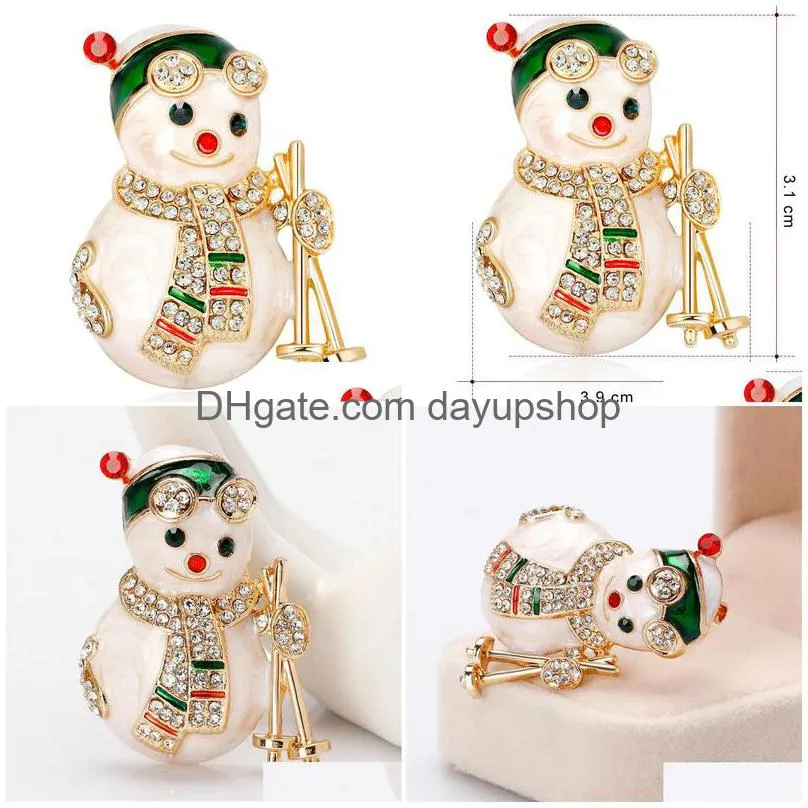 pins, brooches european and american fashion cartoon christmas snowman brooch joker gift spot