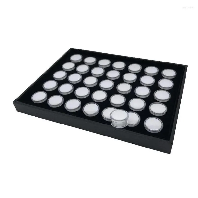 jewelry pouches white black foam gem jars insert gemstone storage display tray box