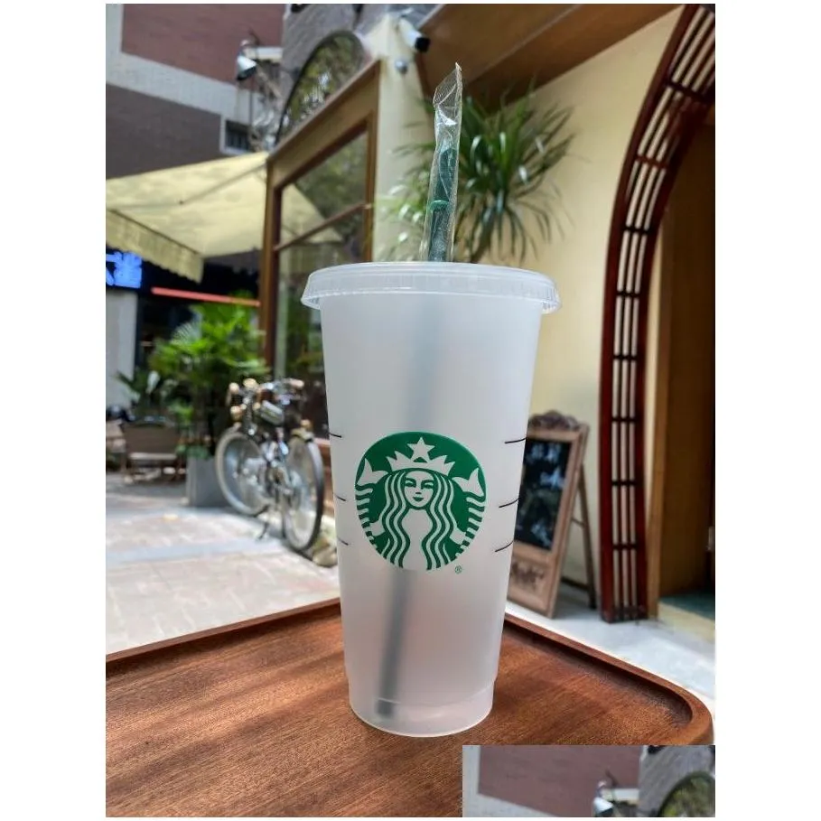 starbucks 24oz 16oz plastic mugs mermaid confetti tumbler goddess gift lid reusable clear drinking flat bottom straw color changing flash black