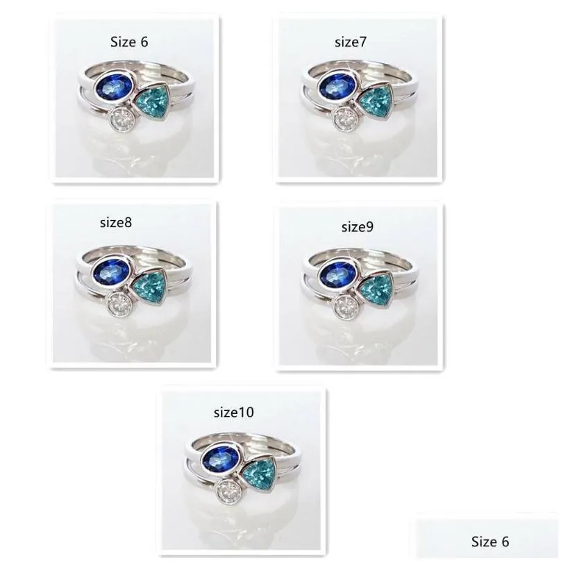 cluster rings 1pc tri color crystal jewelry accessories fashion wedding banquet for woman personality titanium steel ring