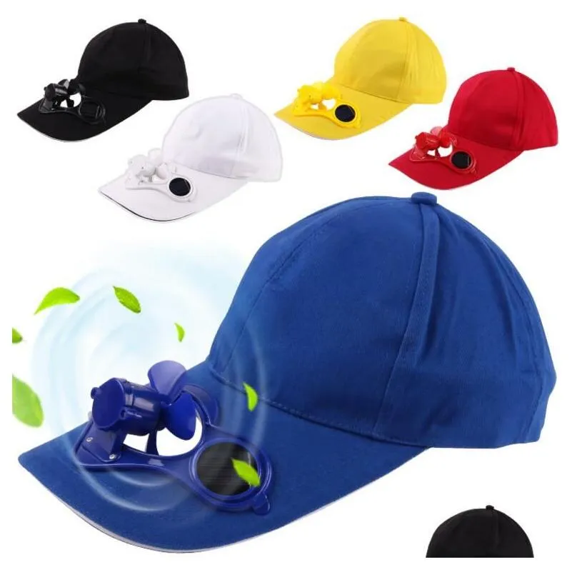 Solar Power Hat Cap Cooling Fan For Golf Baseball Sport Summer Outdoor Solar Sun Cap With Cooling Fan Snapbacks Baseball Cap