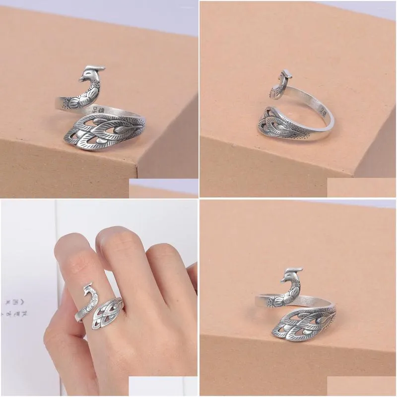 wedding rings boho peacock for women vintage finger ring knuckle female bohemian charm jewelry gifts