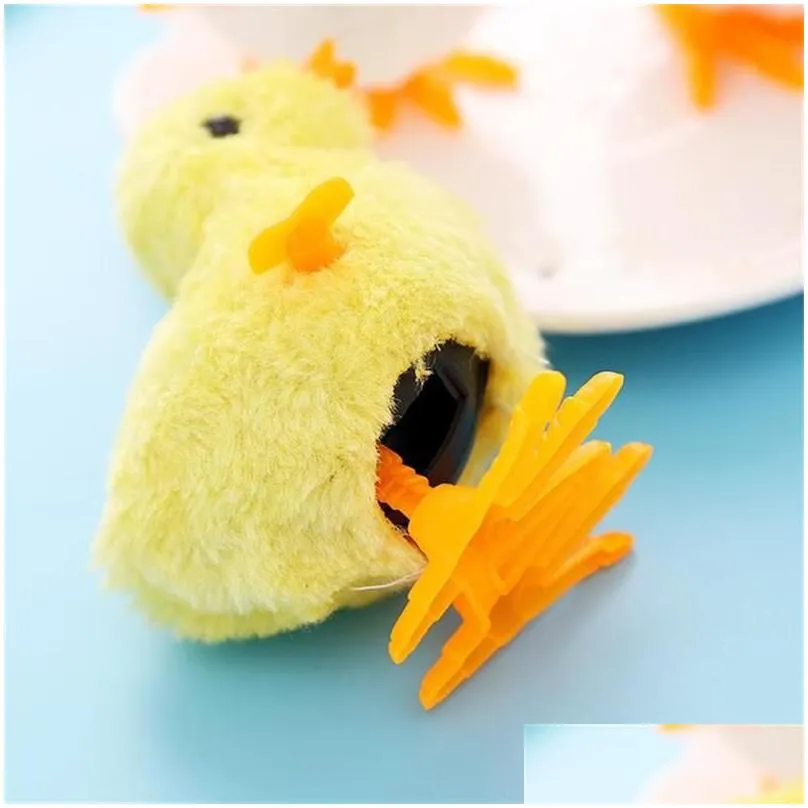  lovely chicken kids toy toddler wind-up plush chick walking toys clockwork developmental gift