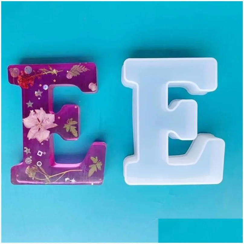 craft tools jewelry pendant alphabet epoxy resin mould english letter silicone mold keychain for birthday home decoration drop