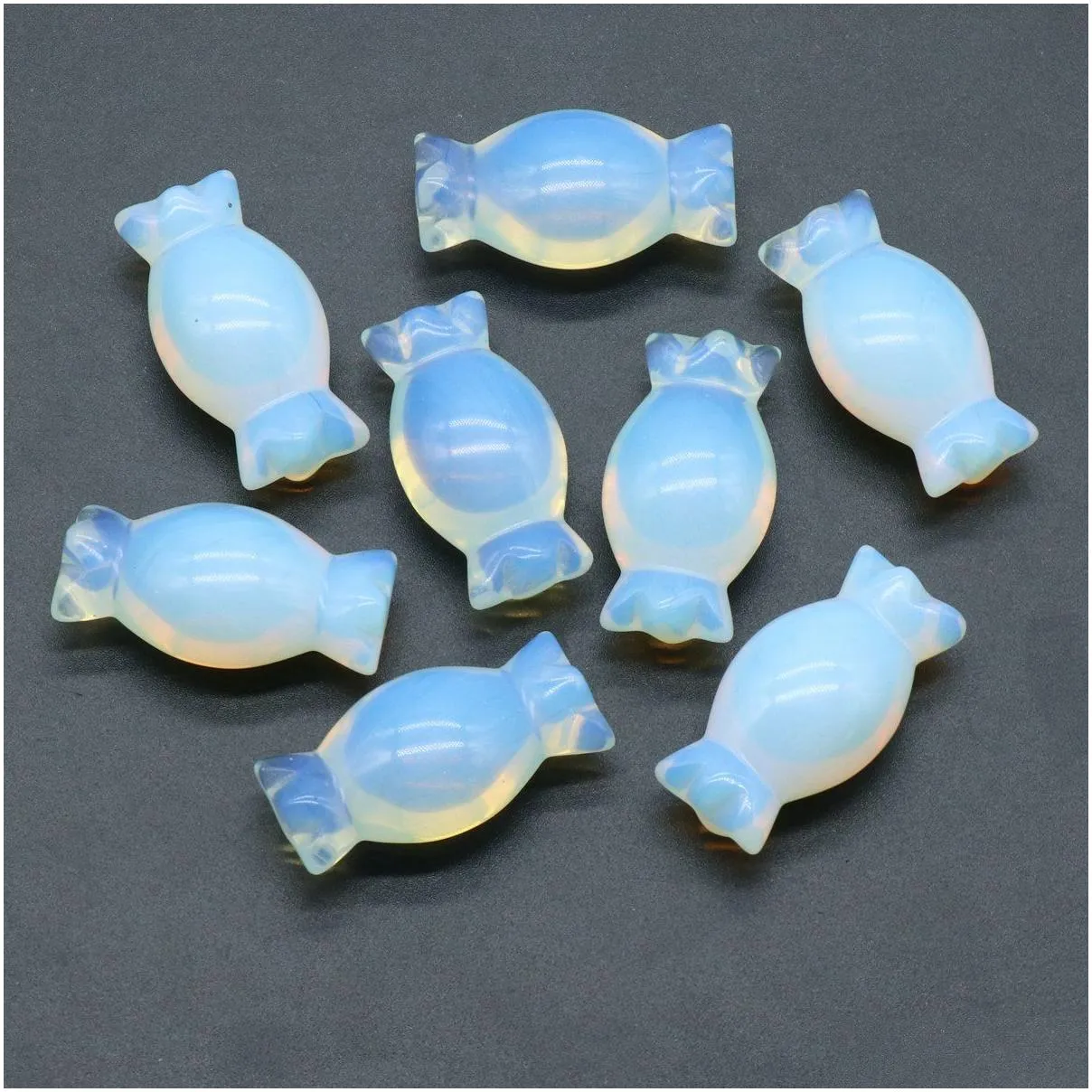 Fashion Healing Opalite Stone Pendant Candy  Bone Shaped Nonporous Gemstone DIY Jewelry Accessories Wholesale