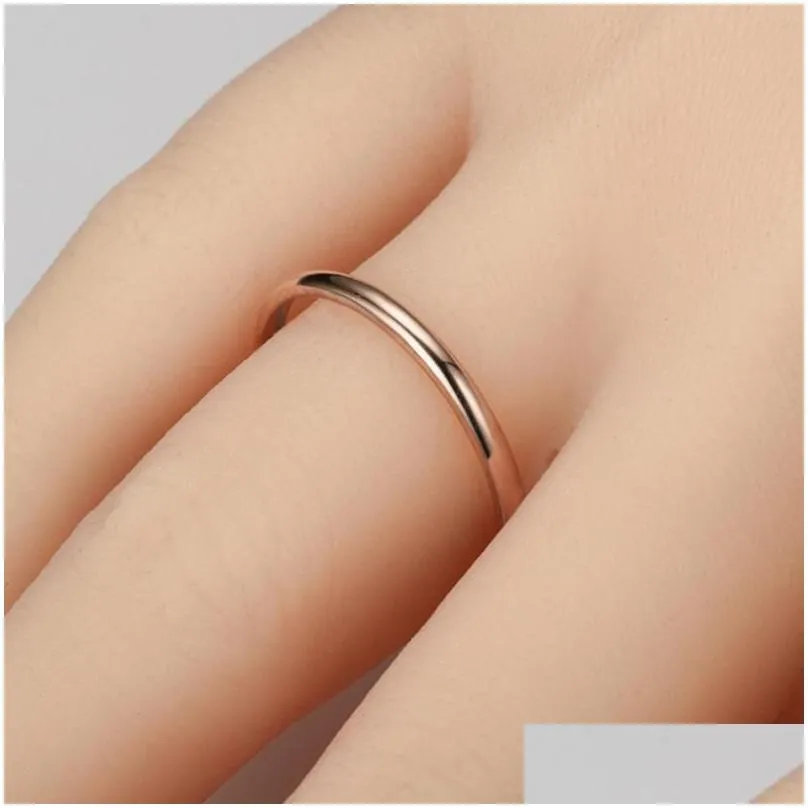 wedding rings black titanium steel basic ring for women with rainbow line classic female band multi color jewelry fraternal 2022