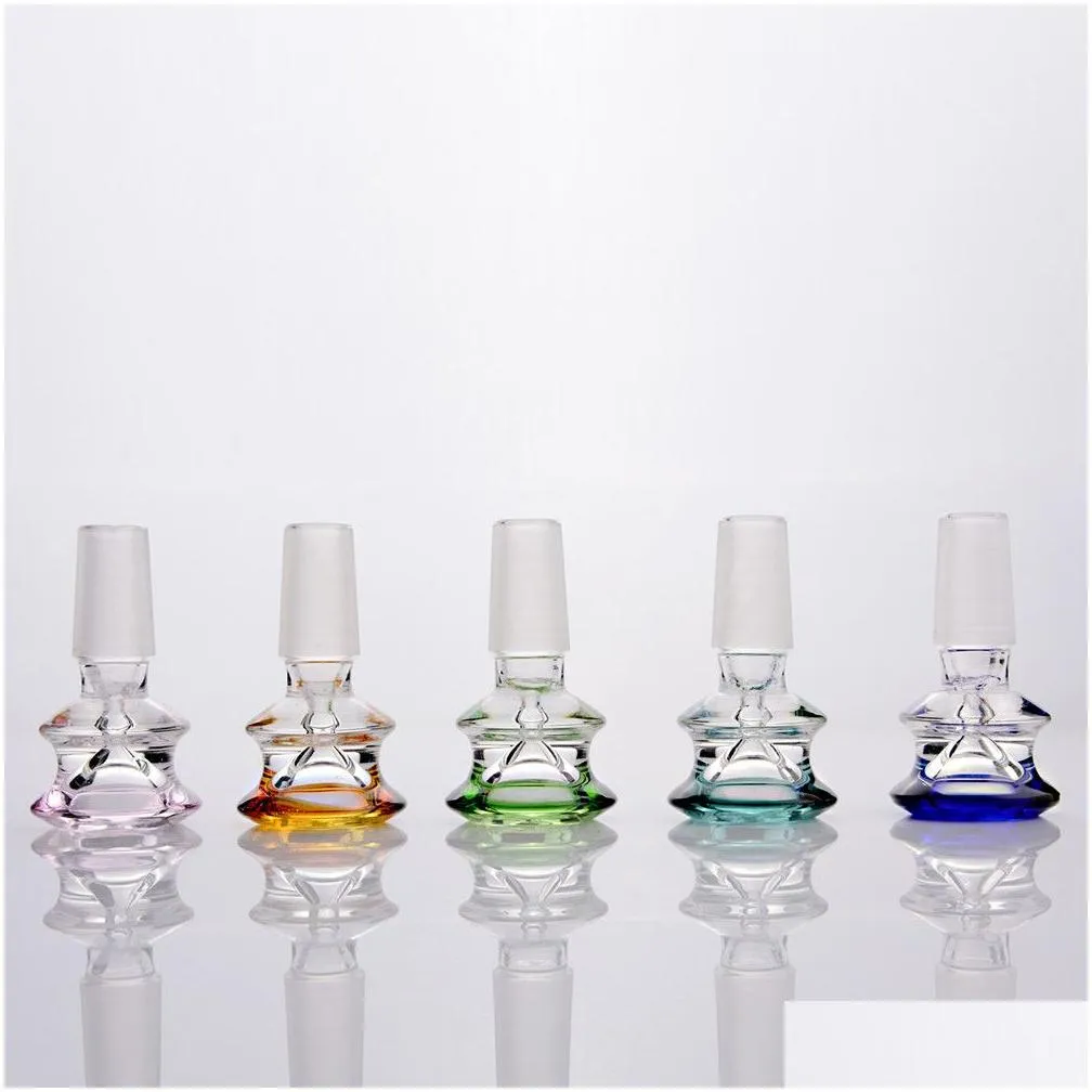 colorful 14 mm male joint glass bowl for smoking pipe glass bubbler glass smoking bowl for dry herb