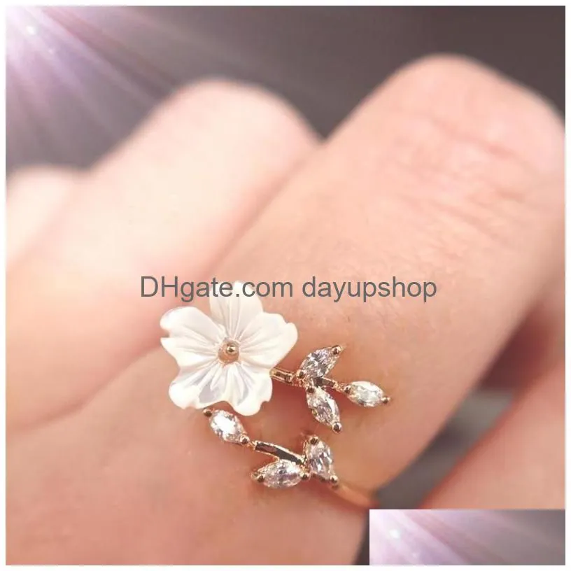 cluster rings delysia king rose gold floral ring