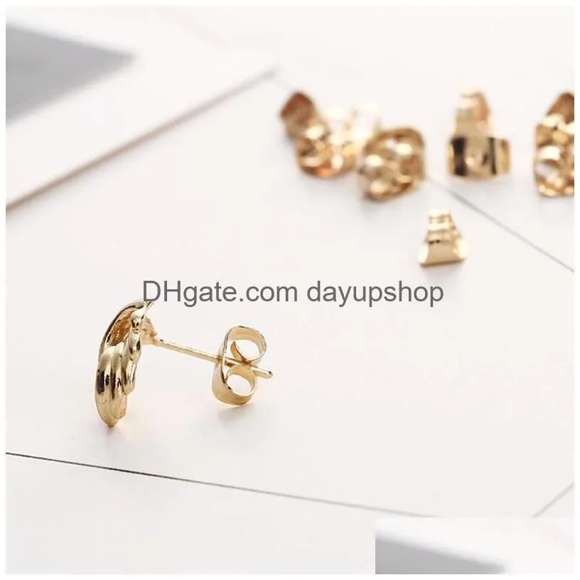 stud pairs/box women`s stainless steel earrings color round hypoallergenic wedding jewelry box fashion giftstud