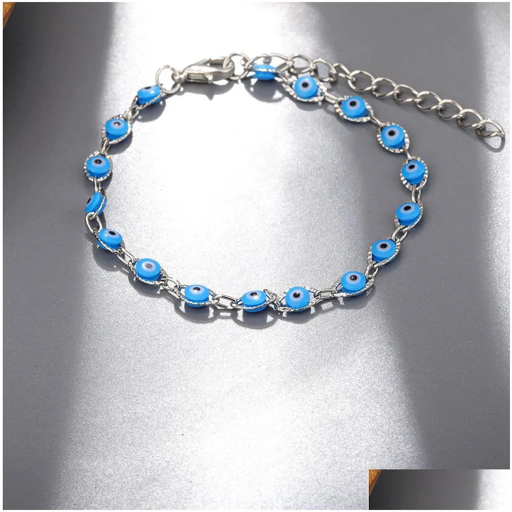 turkish lucky evil eye bracelets blue bead bracelet men women handmade jewelry female dropshipping