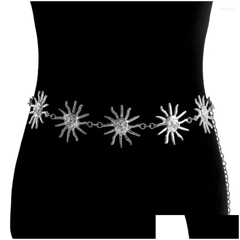 belts fashion hip hop style metal all-match punk waist chain womans belt dress cummerbands sun waistband
