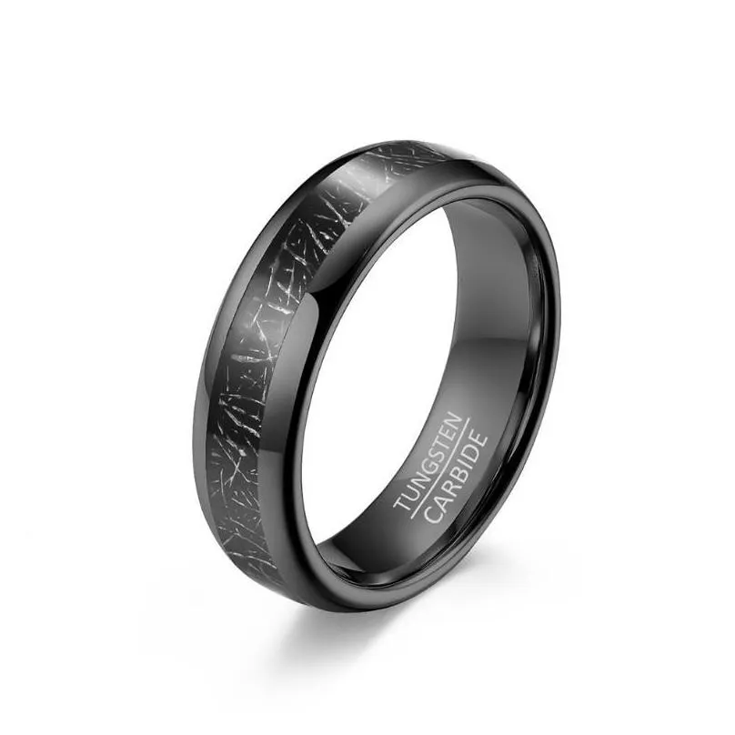 wedding rings 4mm 6mm 8mm tungsten steel inlaid with black silk ring couples get married and propose marriage men women ring.