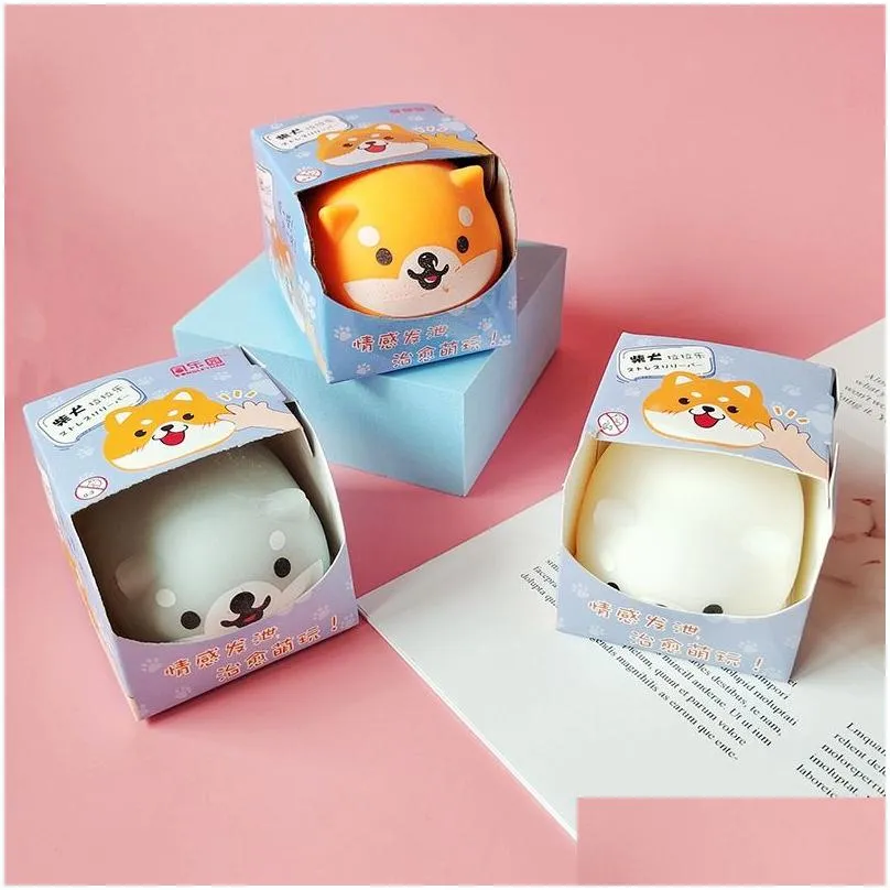 antistress squishy cute shiba inu animal dog squishe toys stress relief anti-stress practical jokes surprise squshy gift 0490