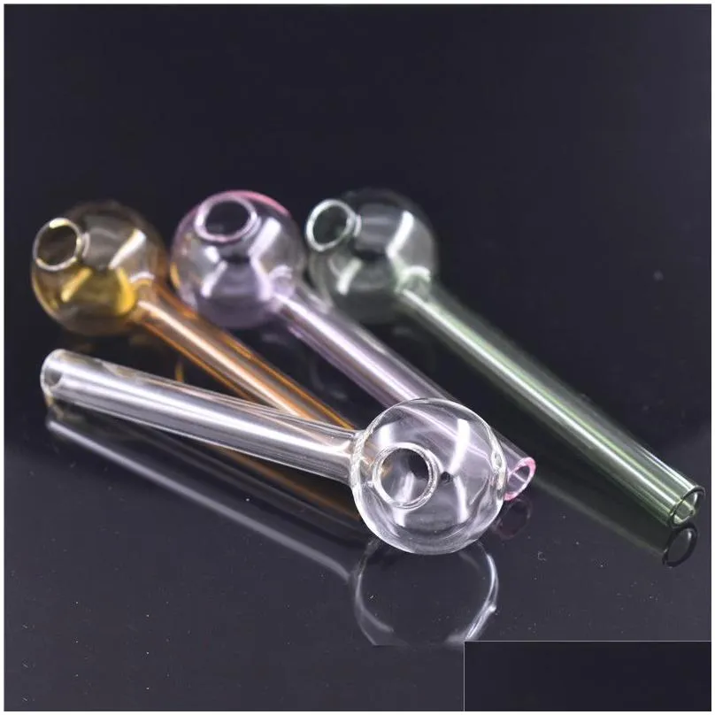 big size oil burner glass pipe 4inch 30mm ball glass tube smoking pipes tobcco herb glass oil nails water hand pipes smoking