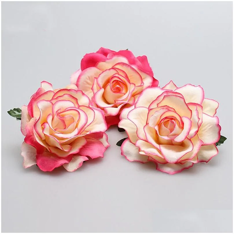 rose artificial flower brooch bridal wedding party hairpin women hair clips headwear party girls festival hair accessories