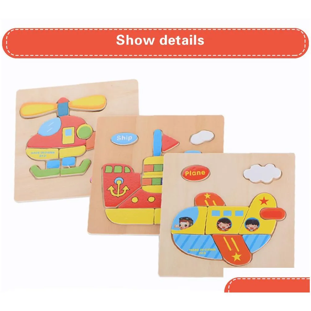 28 styles learning education wooden toys cards 3d puzzle kids gift brain jigsaw cartoon animal wooden puzzles toy children educativos