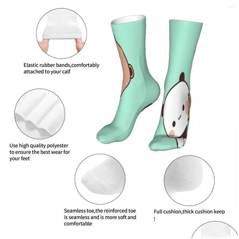 Men`s Socks Panda Bear Bubu Dudu Sock Men Women Polyester Stockings Customizable Funny