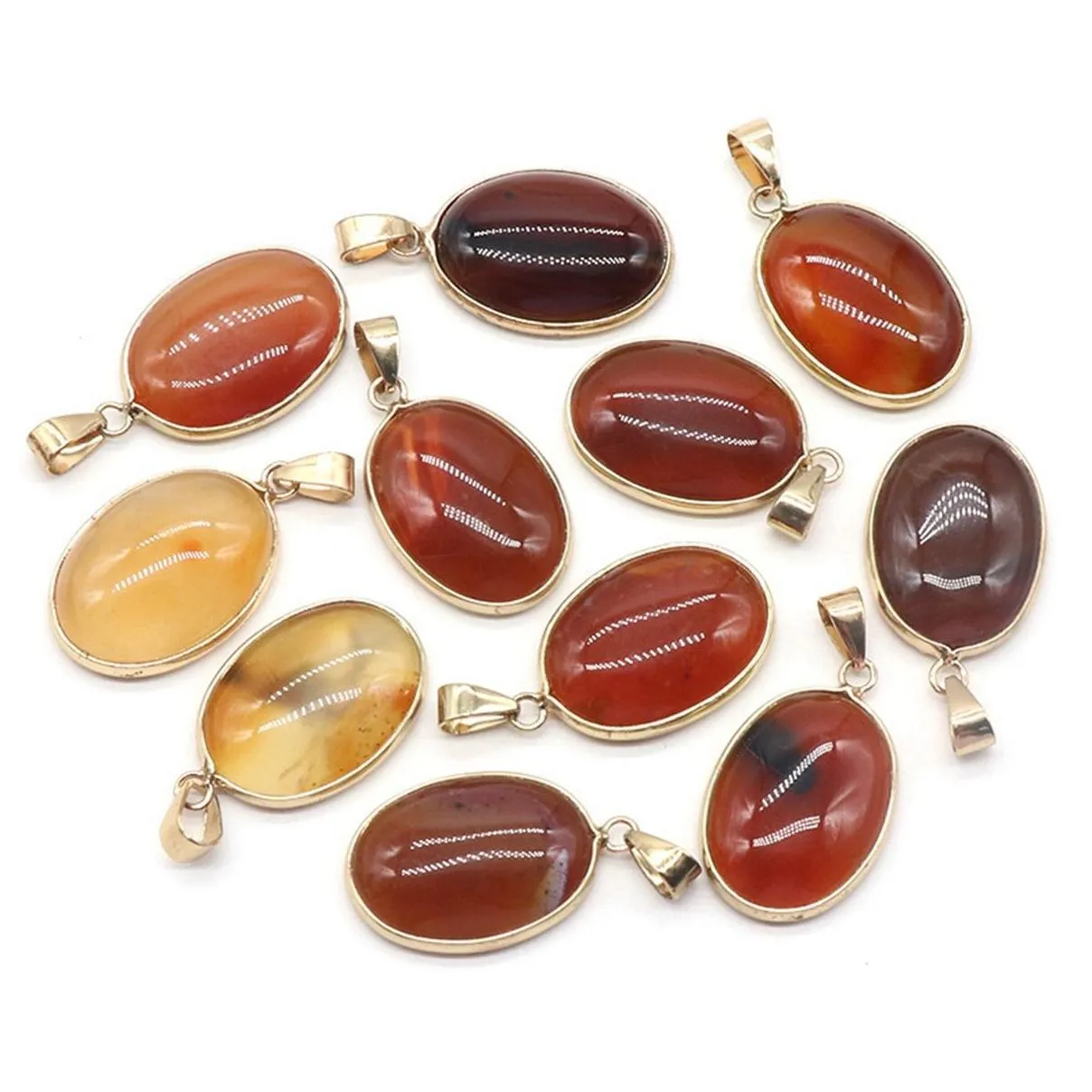 18x25mm Natural Carnelian Stone Irregular Waterdrop Shape Exquisite Quartz Agate Charms for Jewelry Making Necklace Bracelet