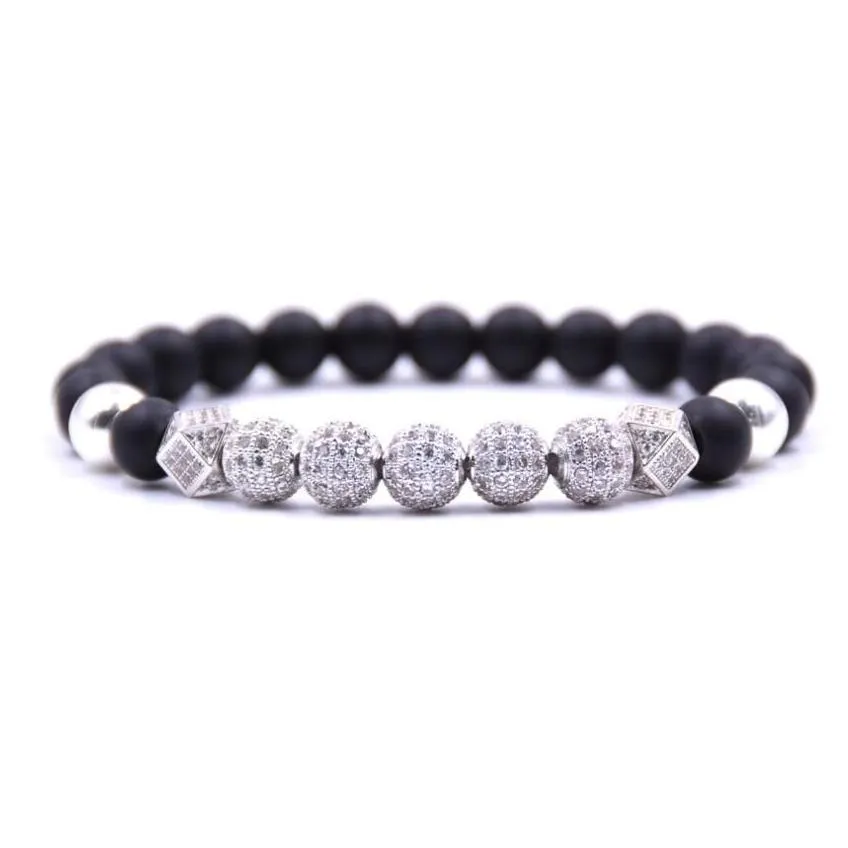 Zircon Ball Volcanic Stone Bracelet 8mm Essential Oil Beads Melting Rock Perfume Spreading Bracelet Men`s and Women`s, 7`` - 9`` Gift