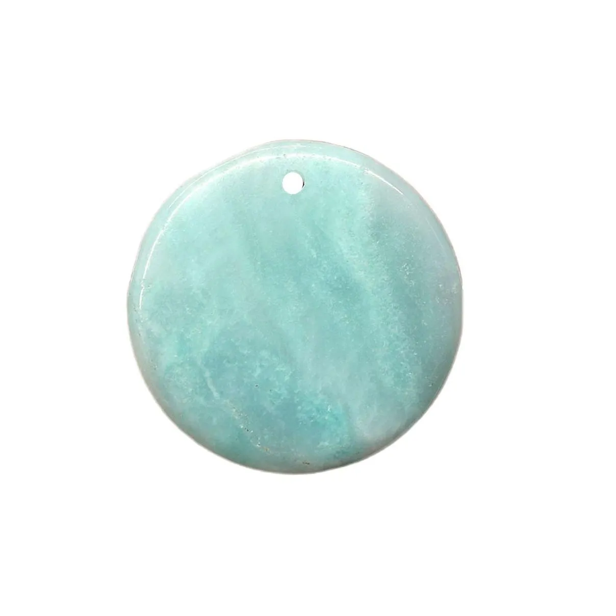 Flat Circle Gemstone Pendant for DIY Making Jewelry Necklace Earrings Bohemian Natural Stone Round Disc Donut Energy