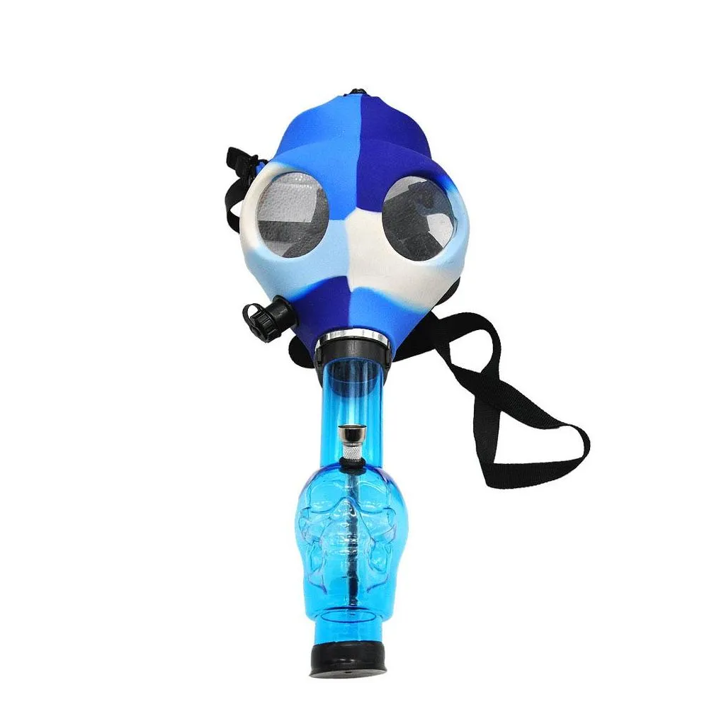 silicone water pipe bong smoke gas mask pipes shisha hookah fda silicone skull acrylic bong pipe silicone oil rigs smoking