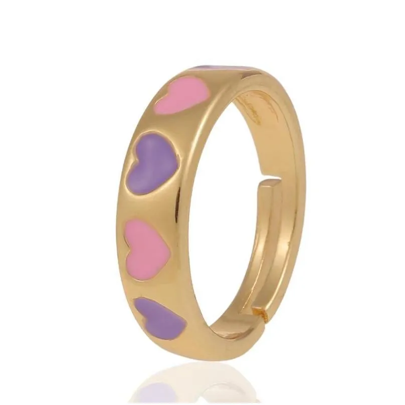 wedding rings 8 colors fashion jewelry enamel love ring small  engagement party friend gift