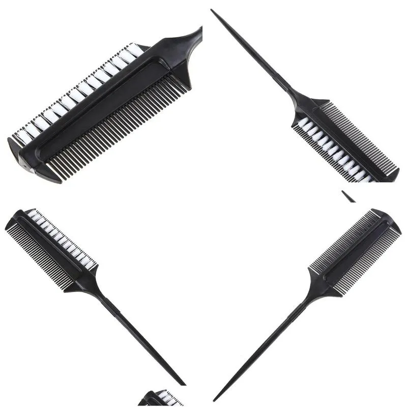 Pro Salon Hairdressing Double Side Dye Comb Plastic Tinting Combs Hair Color Mixing Brushes Hair Salon Barber Styling Tools