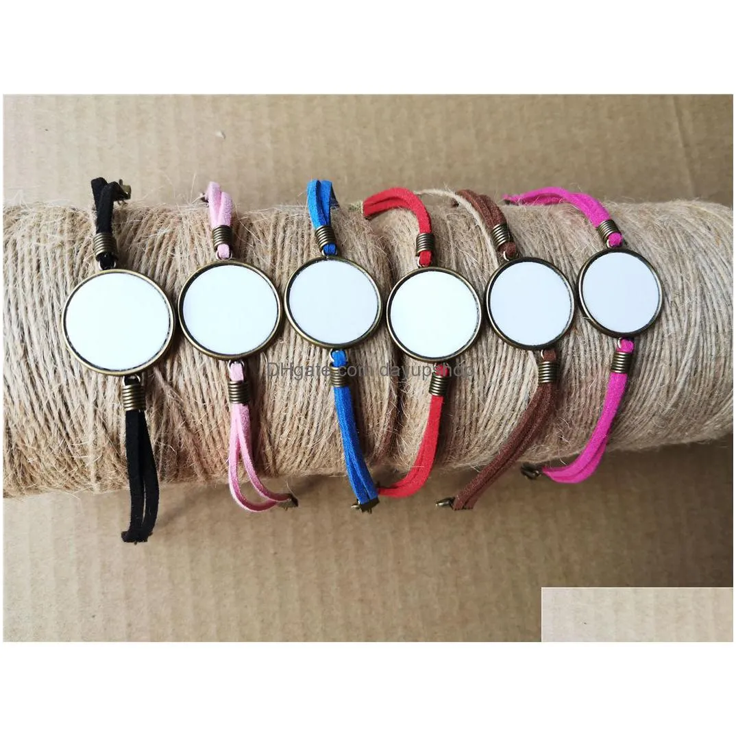 sublimation blank bracelets for women fashion transfer printing rope bracelet custom blank consumables 6colours 15pieceslot