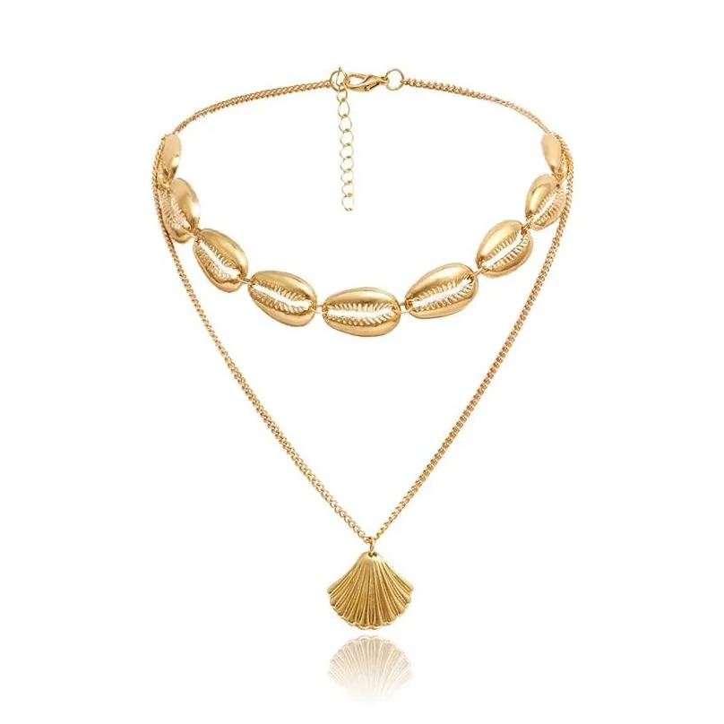 Fashion sea shell starfish imitation pearl necklace earrings bracelet jewelry set 3 piece set ladies birthday gift