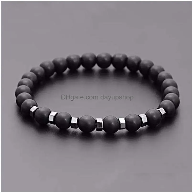 natural lava stone strands charm bracelets handmade beaded for men women yoga sports party club jewelry3822935