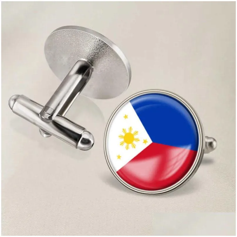 philippine flag cufflinks world flag cufflinks suit button suit decoration for party gift crafts