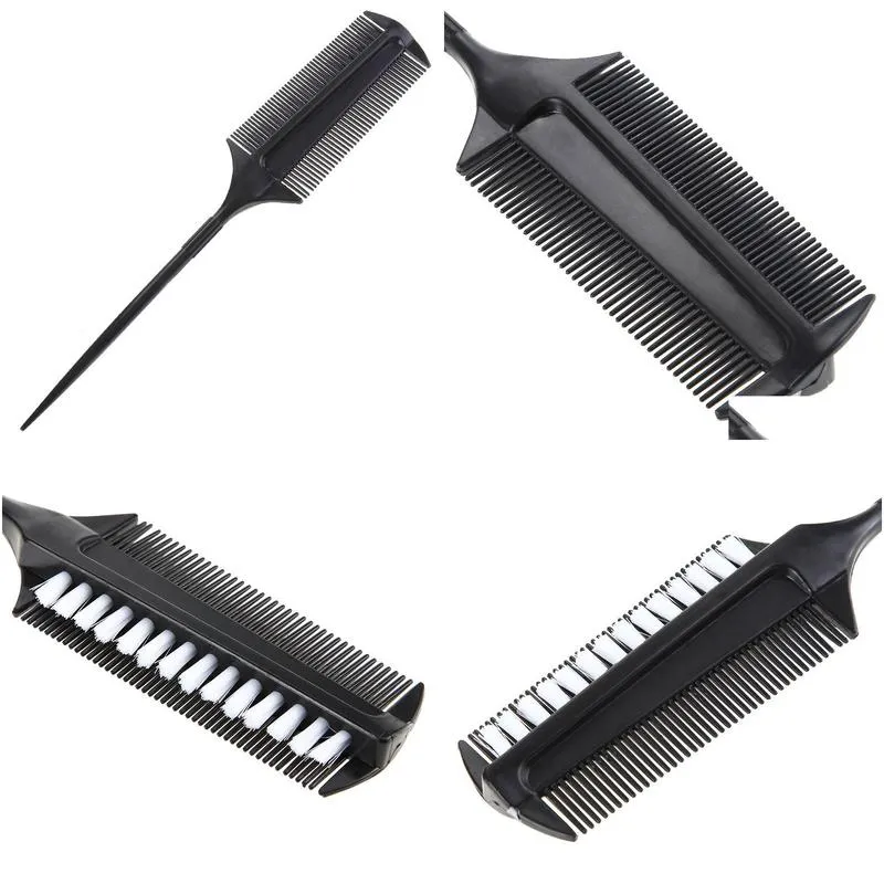 Pro Salon Hairdressing Double Side Dye Comb Plastic Tinting Combs Hair Color Mixing Brushes Hair Salon Barber Styling Tools