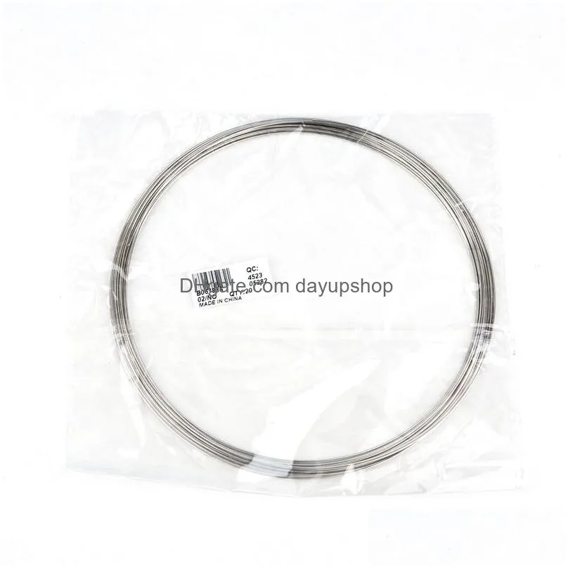 doreenbeads 100 loops memory beading wire for handmade necklace jewelry diy accessories steel wire jewelry findings 140mm