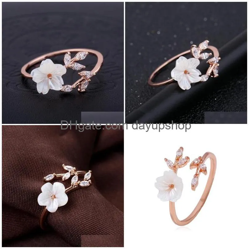 cluster rings delysia king rose gold floral ring