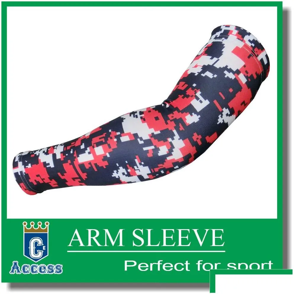 2023 new customized Camo Compression Sports Arm Sleeves Moisture Wicking softball, baseball ,cycling