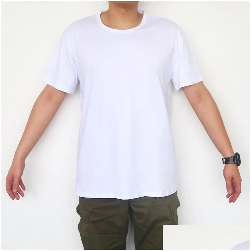 Local Warehouse Heat transfer Blank Sublimation T-Shirt Modal Crew Neck Short Sleeve T-Shirt White Polyester for Kids Baby Children Youth