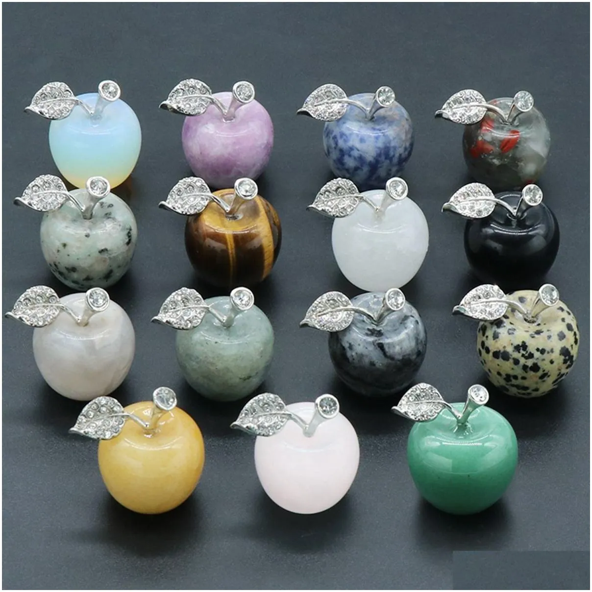 25MM Handmade Carved Polished Gemstone  Crafts Statue Figurines Home Living Room Bedroom Decoration Gifts