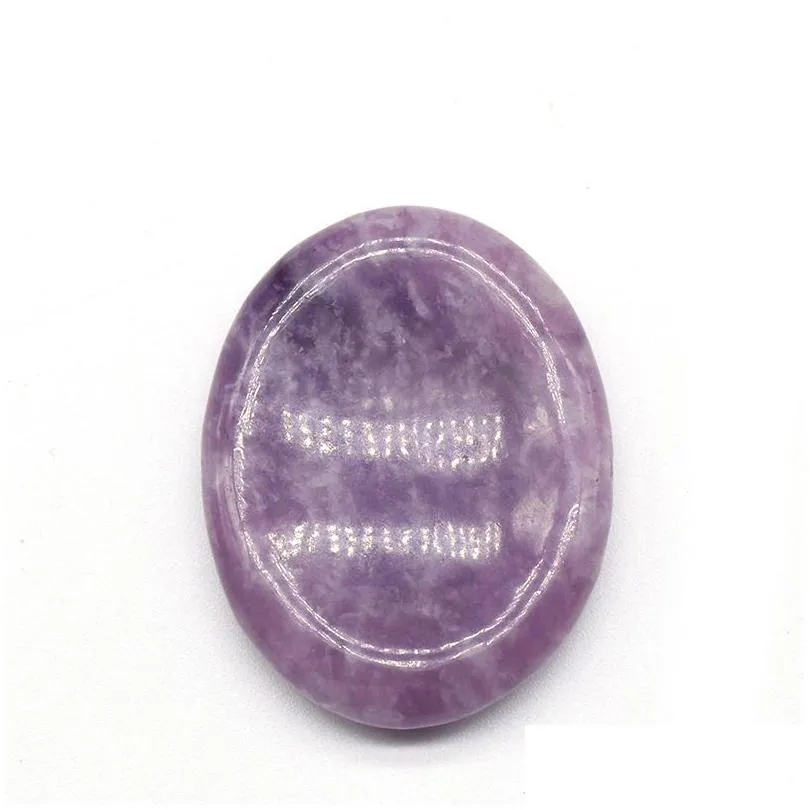 Natural Crystal Howlite Gemstone Worry Stone Colorful Massage Healing Energy Worry Stones For Thump